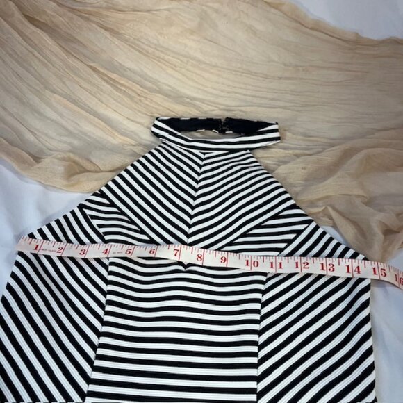 Guess Womens Black White Stripe Halter Top Size M - Picture 7 of 11
